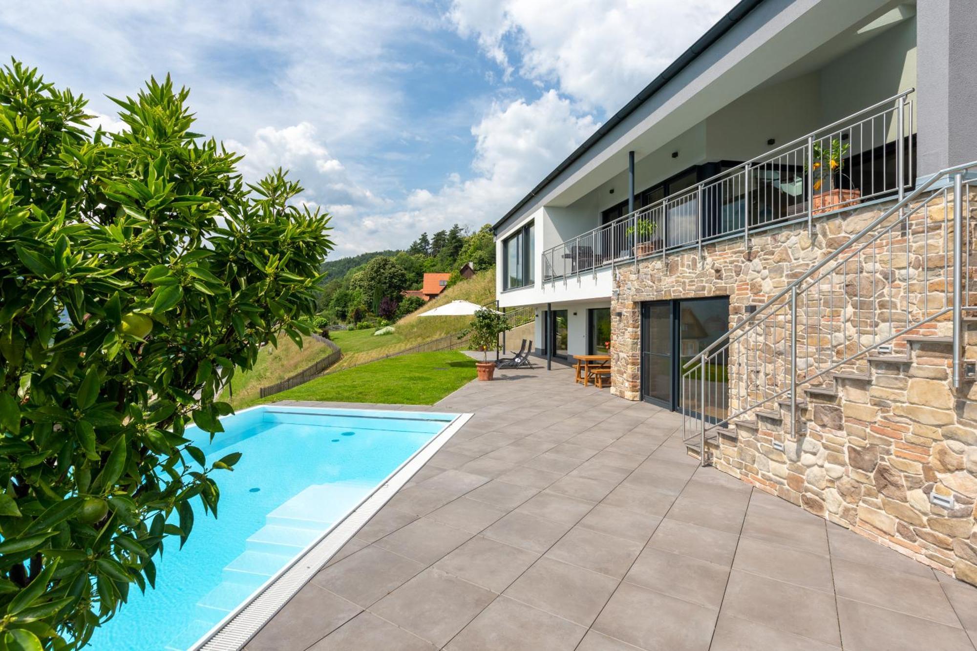 Greim15 --- Ganzes Ferienhaus Mit Fernsicht, Pool, Wellness Deutschlandsberg Exterior foto